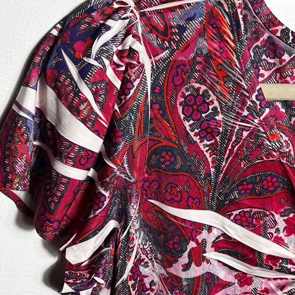 Apt. 9 Pink Purple Y2K Vibrant Paisley Blouse 1X - Picture 4 of 7
